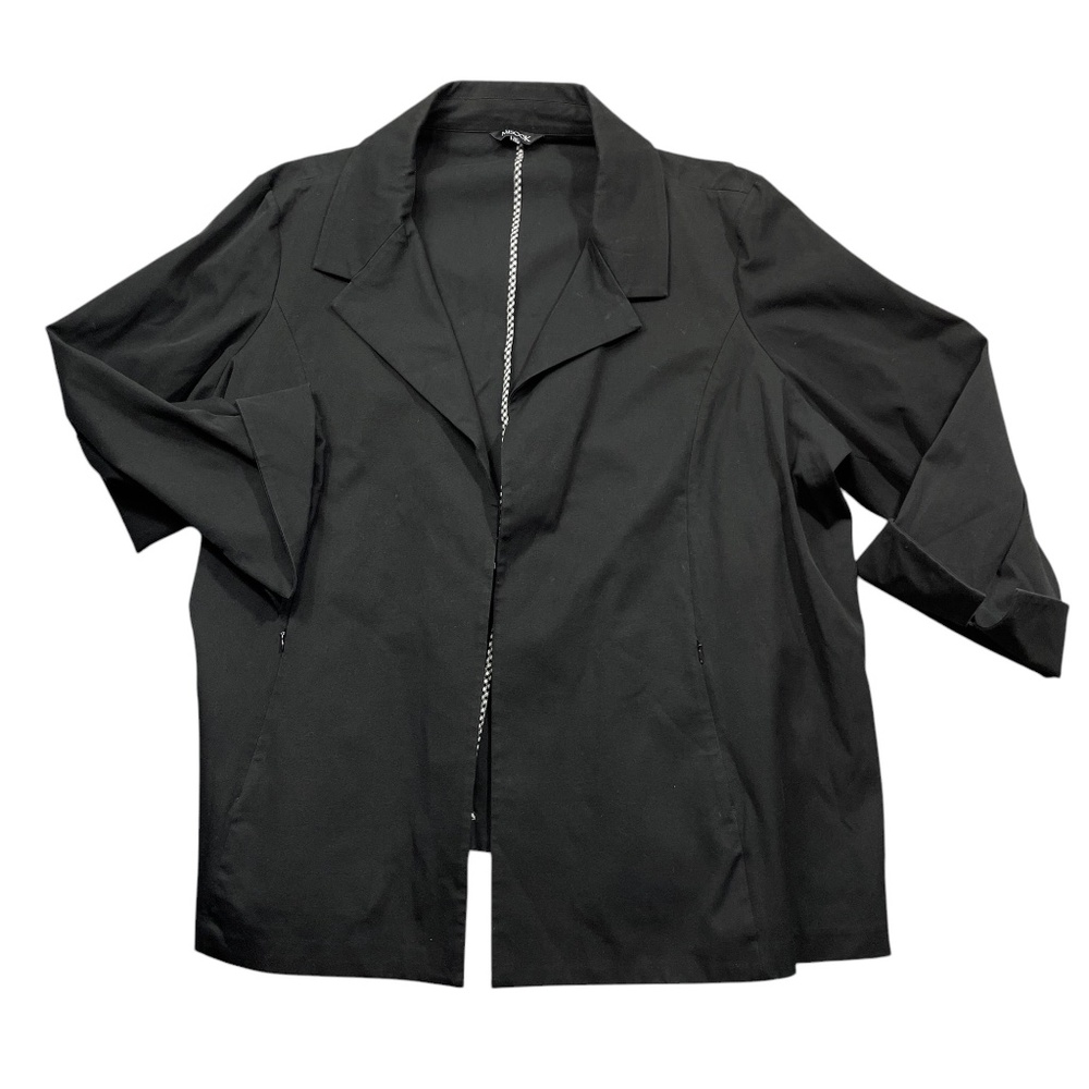Misook 3X Black Jacket Single Hook Front Zipper Pockets Cotton‎ Blend Jacket